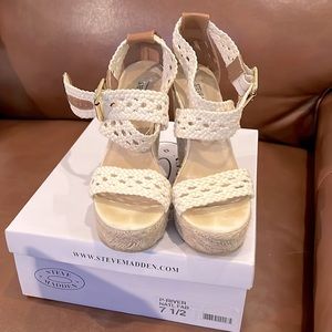 Steven Madden size 7.5 wedges. Worn once to church.